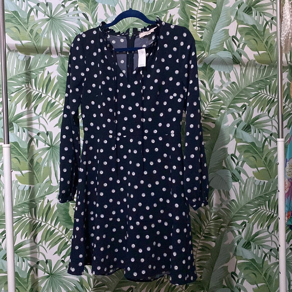 Blue and floral dress